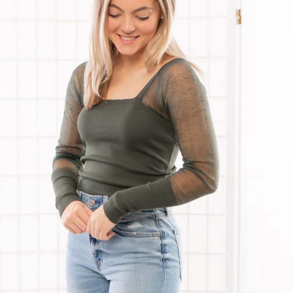 NWT FREE PEOPLE NIGHT AFTER LONG SLEEVE